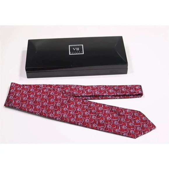 Robert Talbott VII Seven Fold 2/40 Red Silk Tie With Luxurious Display Box - Picture 8 of 8